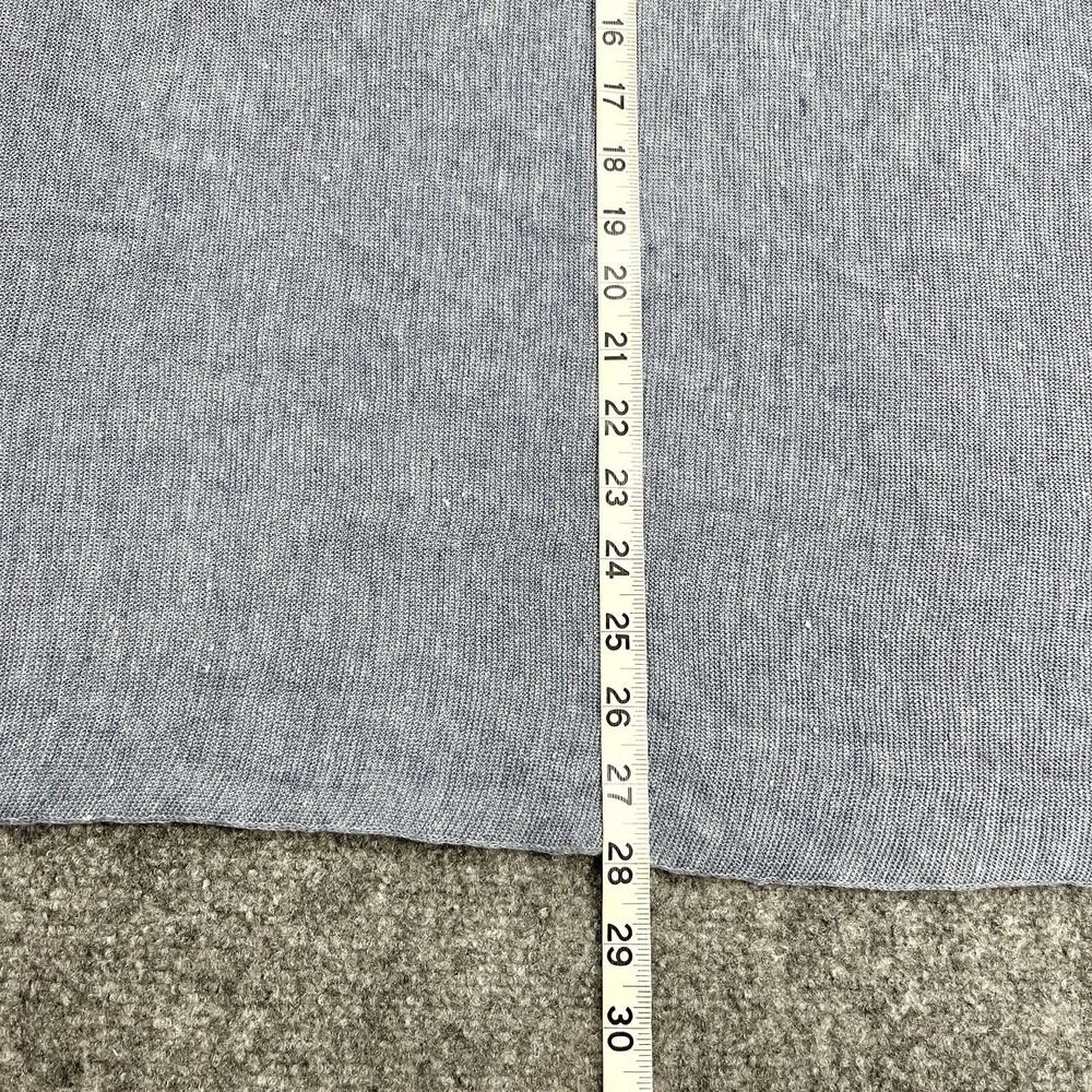 Eileen Fisher Organic Linen Melange Poncho Womerns One Size Asymmetrical Blue - Picture 6 of 8